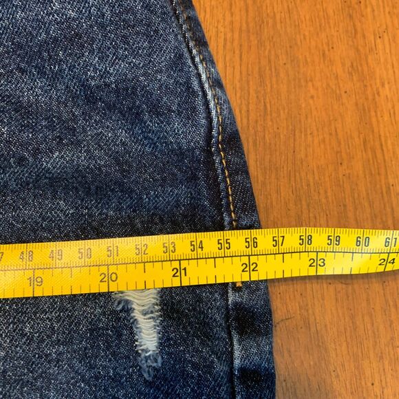 Old Navy Streetwear Distressed Destroyed Y2K‎ High Rise Denim Jean Mini Skirt - Picture 5 of 6